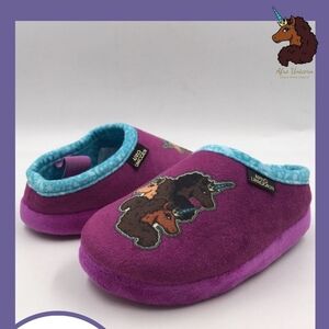 Afro unicorn slippers